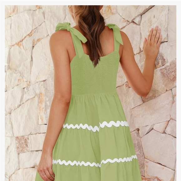 ZESICA small Summer Swing Mini Dress Casual  Smocked Flowy A Line Sundress - Picture 2 of 6